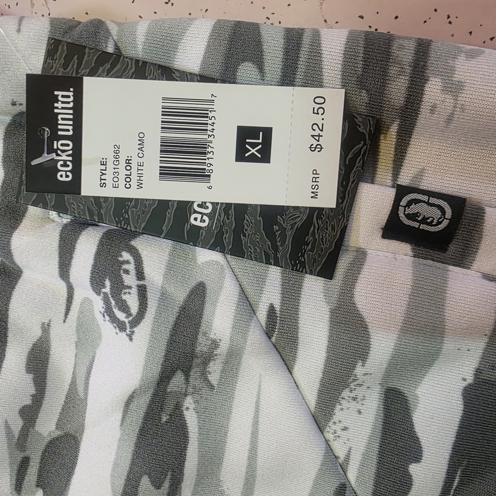 Ecko Unlimited Men's White Camo Joggers